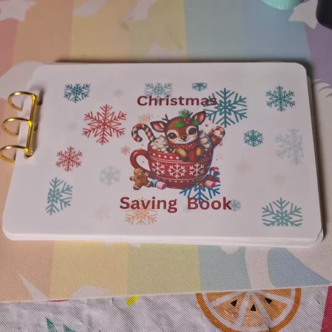 Festive Christmas Saving Book Scratch Off Saving challenges for Low income Savings