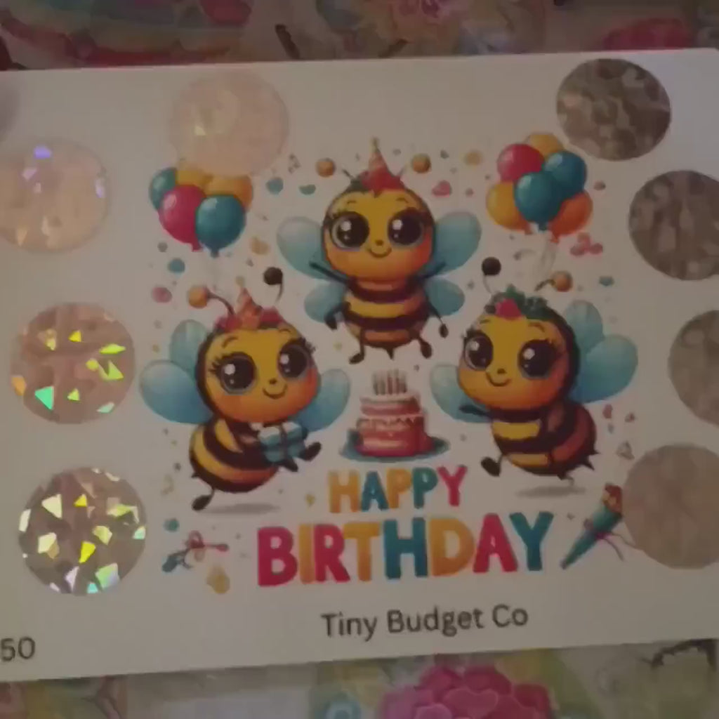Bee Happy Birthday Scratch Off Saving Challenge Low Income