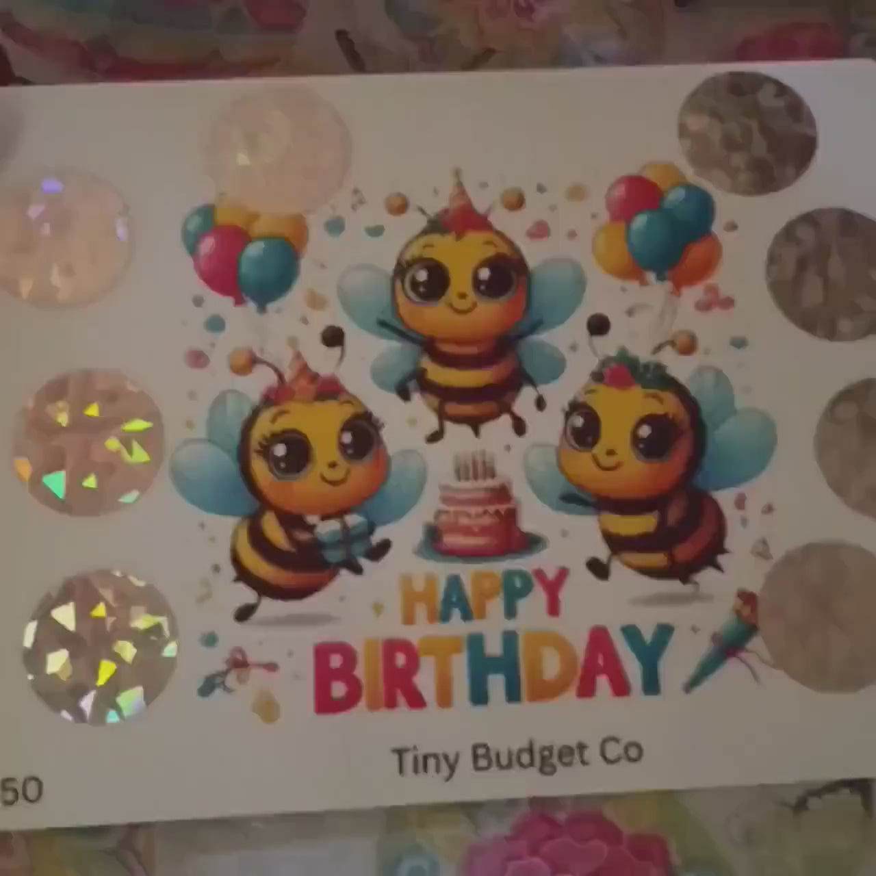 Bee Happy Birthday Scratch Off Saving Challenge Low Income