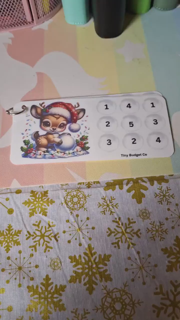Christmas Reindeer Scratch-Off  and Mini Saving Challenges Set :Holiday Savings Bundle